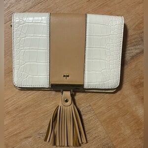 NEUTRAL  crossbody purse Croc print White tan Kate Landry **2 for 20**